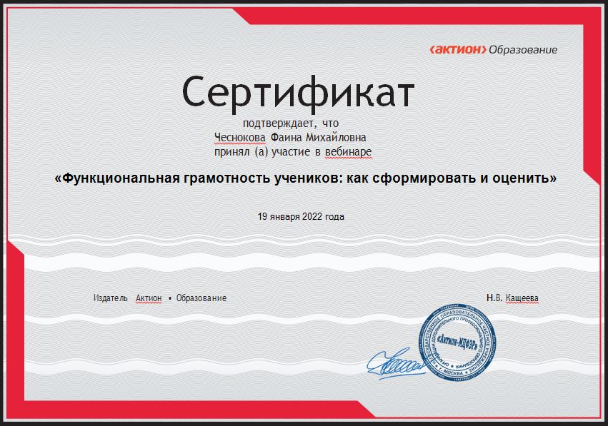 СЕРТИФИКАТ ФГ ШКОЛЬНИКОВ
