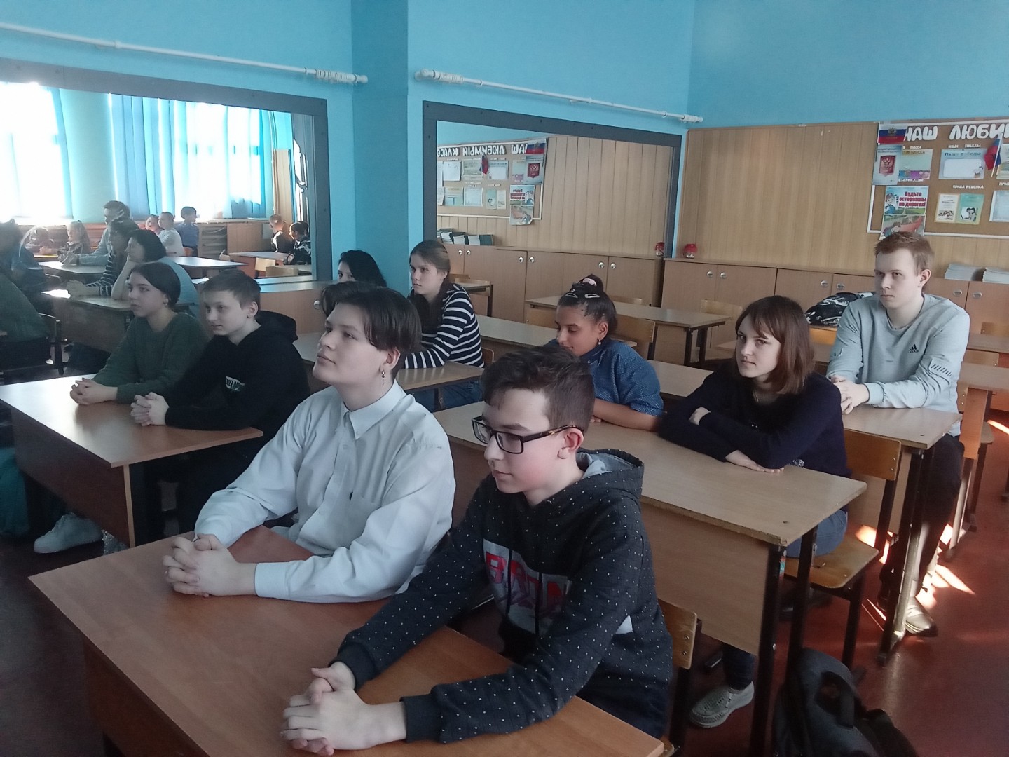 Всероссийский урок «Русская весна». Урок в 9А и 9В