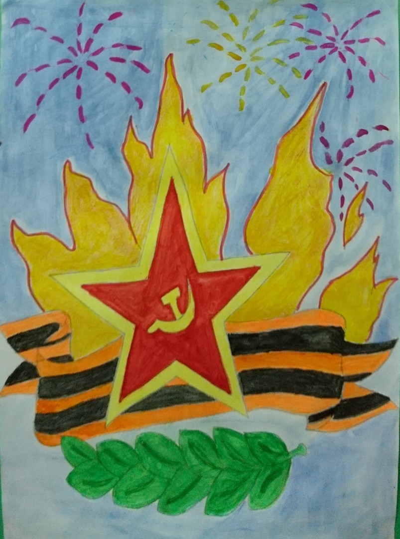 Выставка рисунков ко Дню Победы