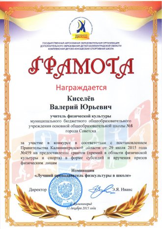 Лучший преподаватель физкультуры в школе