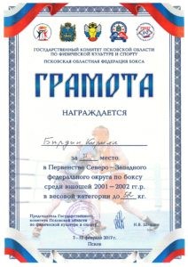 Поздравляем нашего ученика — серебряного призера Северо-Западного федерального округа по боксу среди юношей