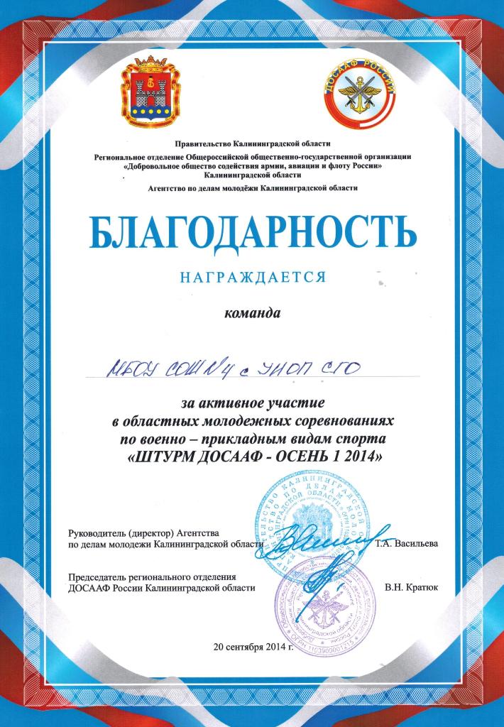 Штурм ДОСААФ-1 2014
